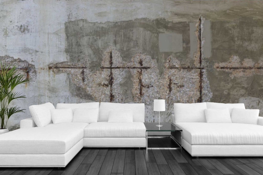 Wall Mural Old Concrete Wall Mural ☑️ Talissa Decor